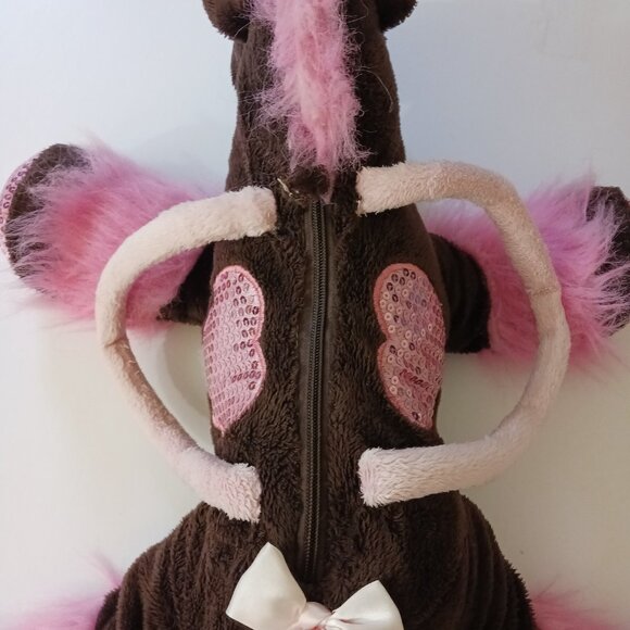 Toby NYC Kids Girls Brown & Pink "Take Me Everywhere" Horse Bag Purse Plush 20" - Picture 8 of 12